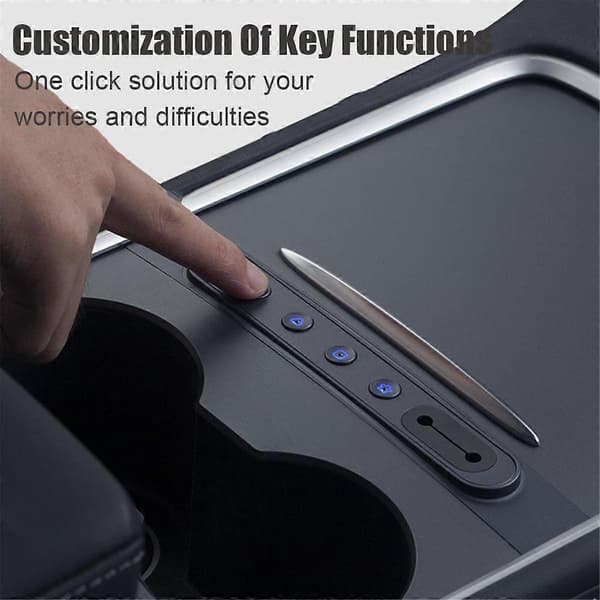 Til Model 3/Y 2021-2023 Central Kontrol Intelligent Knap Konsol Dockingstation Dobbelt USB Shunt Hub