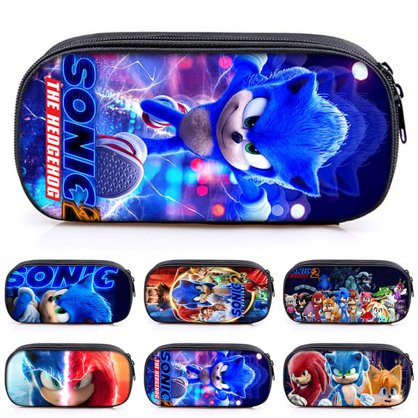 Sonic 2 Print barn penalhus case box for studenter D