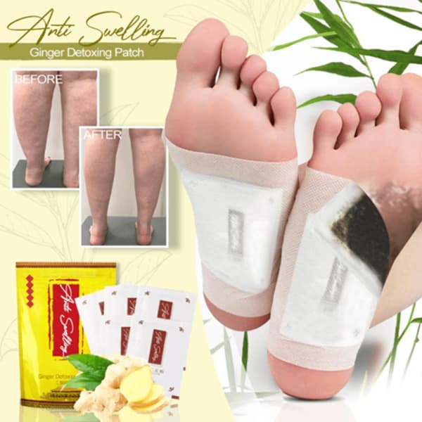 10-100ST Anti Svällning Ingefära Detoxing Patch Tongluo Foot Patch BrownA 10pcs 2pcs