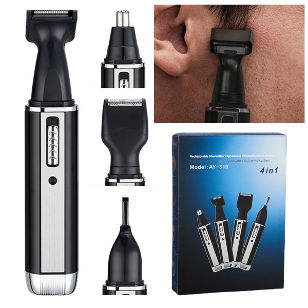 4 i 1 Hår Skägg Ögonbryn Öron Nose Shaver Trimmer Electric Kit