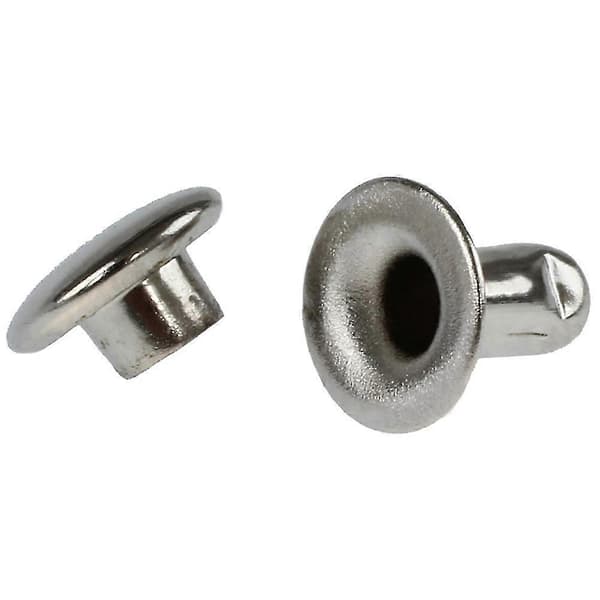 200 Set 6mm Runda Järnnitar Snabbnitar För Nitning, Dekorering, Åtdragning Etc.--silver