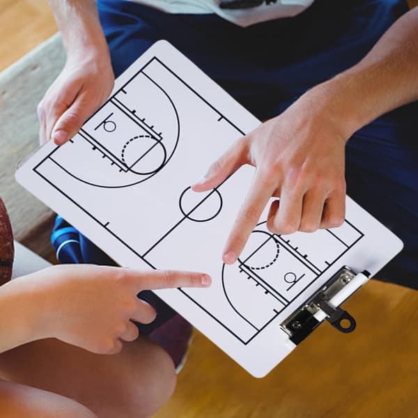 1/2 Basket Coaching Brädspelsplan Demonstration Bärbar 1Set