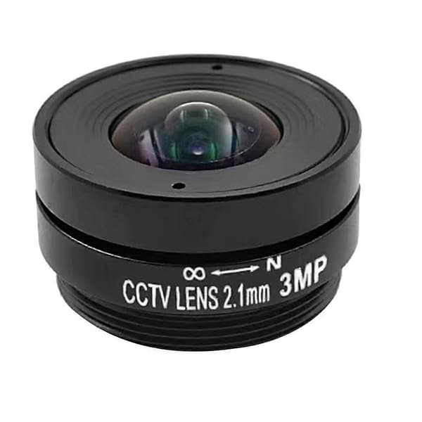 2,1 mm F1.8 Megapixel 2,1 mm vidvinkelobjektiv med fast montering för 1/3-tums sensorstorlek kamera