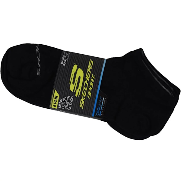 Skechers 6pk Terry No Show S115055-BLK