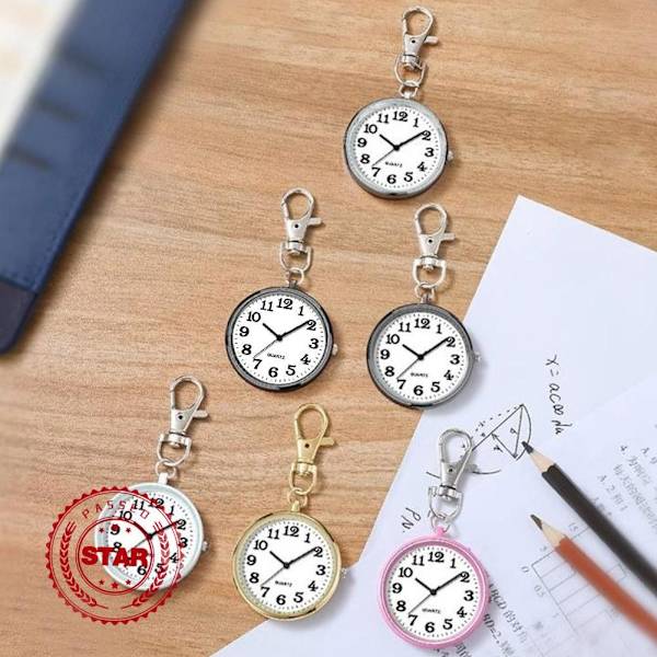 Kreativ Fickur Nyckelring Modeväska Examen Ficka Nyckelring Hänge Klocka P3L1 Golden One size