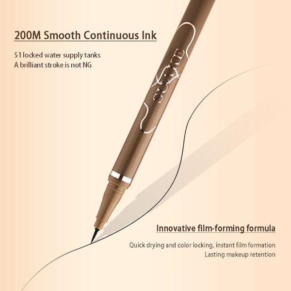 Suake 0,05 mm Ultratunn Flytande Eyeliner Penna Vattentät Långvarig Kladdfri Lämplig För Z0s6 1 # Black ONE-SIZE
