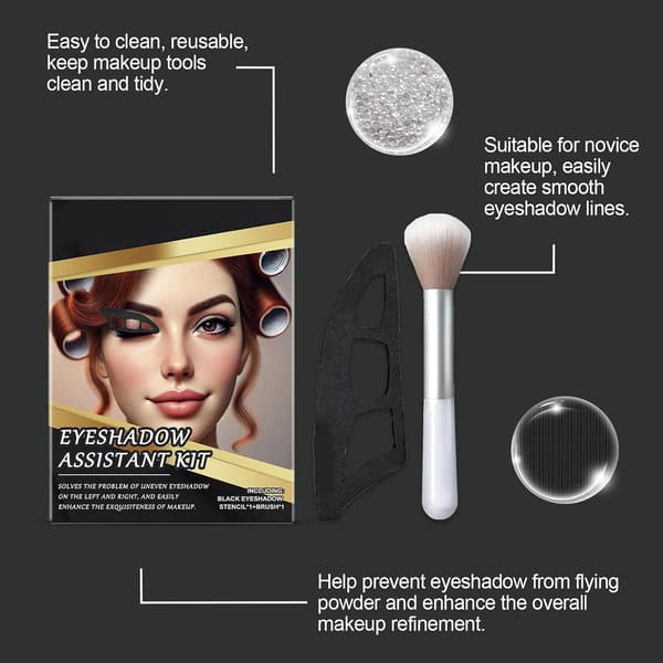 Øjenskyggeassistent Kits Makeupbørsteværktøj Øjenmakeupværktøj Stencils Stencils