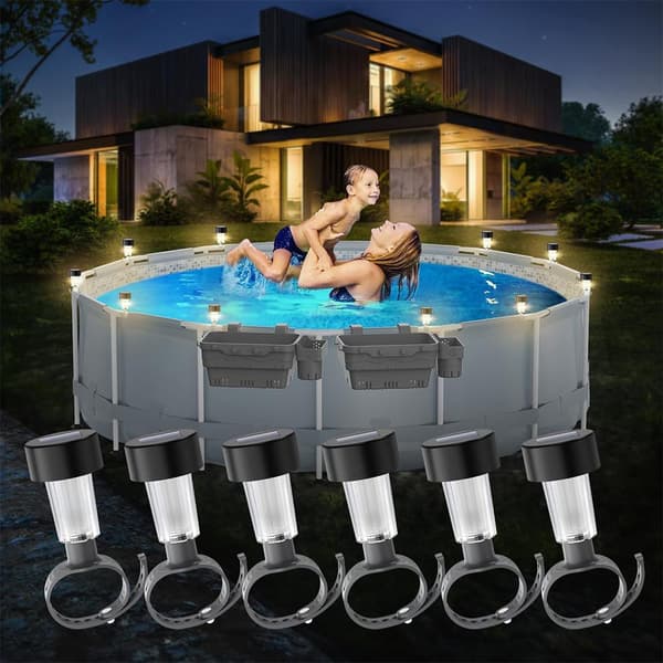 1/6x LED Solar Lys Kæde Fe Lys Reb Strips Til Udendørs Have Pool D7Y4 warm light 1cp