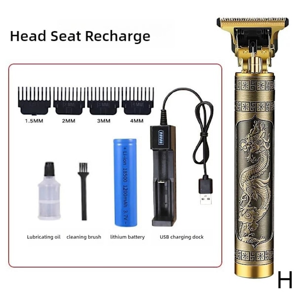Hårtrimmer Barberare Hårklippare Uppladdningsbar Hårklippare Sladdlös M H 1set