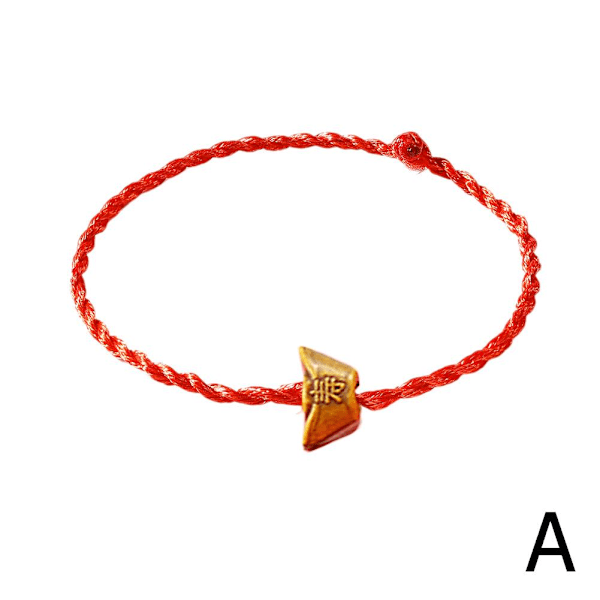 Nyårsgåva Lyckohänder Armband Rött Rep Liten Gåva Armband C One size
