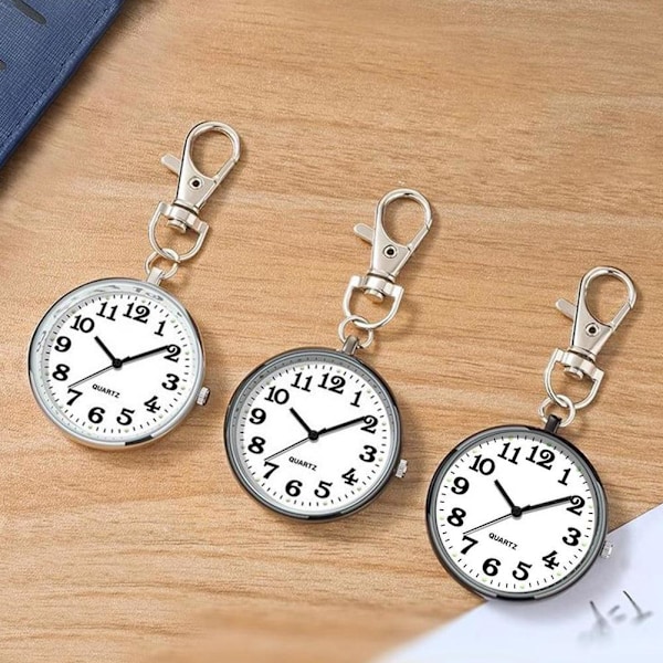 Kreativ Fickur Nyckelring Modeväska Examen Ficka Nyckelring Hänge Klocka P3L1 Golden One size