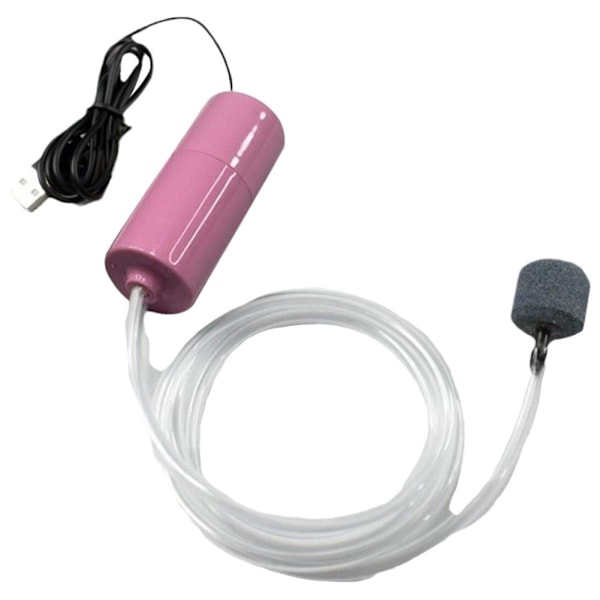 Akvarium Luftpump Fisk Tank Syresättning Pump Tyst Drift ☃ Pink 1pcs