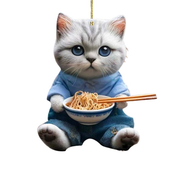RYGRZJ Söt Katt Bil Hängande Ornament - Akryl Bil Backspegel A One size