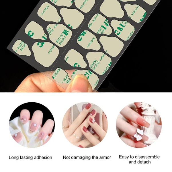 Ny Jelly Lim Nagel Dubbelsidig Självhäftande Film Gul Nagel Jelly Lim Nagel Lim Y0X3 6083 1pcs