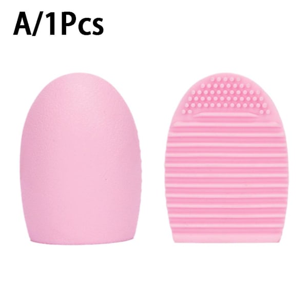 【TORSK】 Makeup Brush Cleaner Brush Ägg Silikon Material Skönhet var pink 1pcs