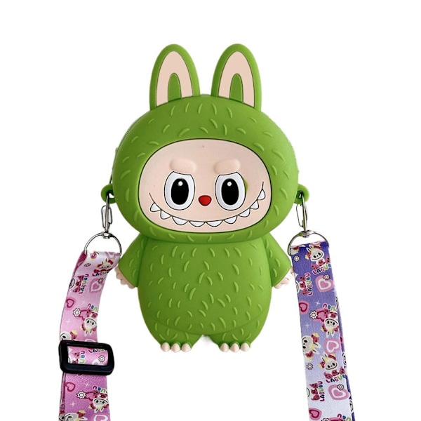 Labubu Barns Myntbörs Tecknad Silikon Student Silikonväska Barns V6v8 Green One size