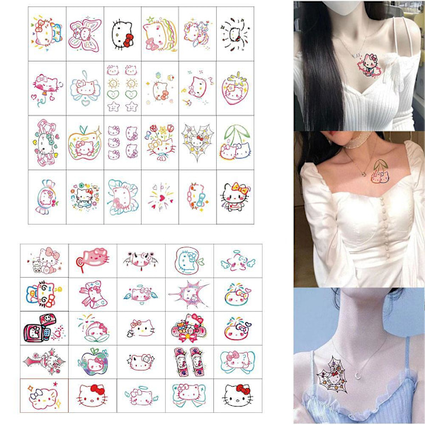 Cinnamoroll Temporär Tatuering ▲ζ W7A5 H9U4 F4O2 W2V7 24pcs 1set