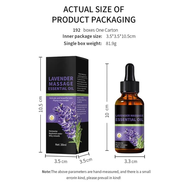 Aromaterapi Æteriske Olier Trio - Lavendel, Rose, Ingefærolie 30ml til Diffuser, Massage & Krop Lavendel One Size