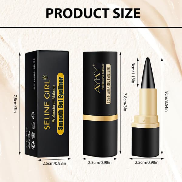 Langtidsholdbar Gel Eyeliner (04# Sort)