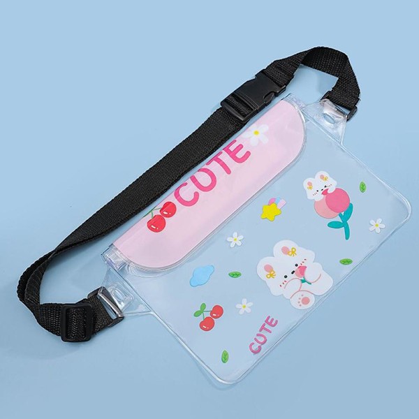 Vattentät Mobilväska för Utomhusbruk Stor Kapacitet Pekskärmskompatibel Pink Rabbit One size