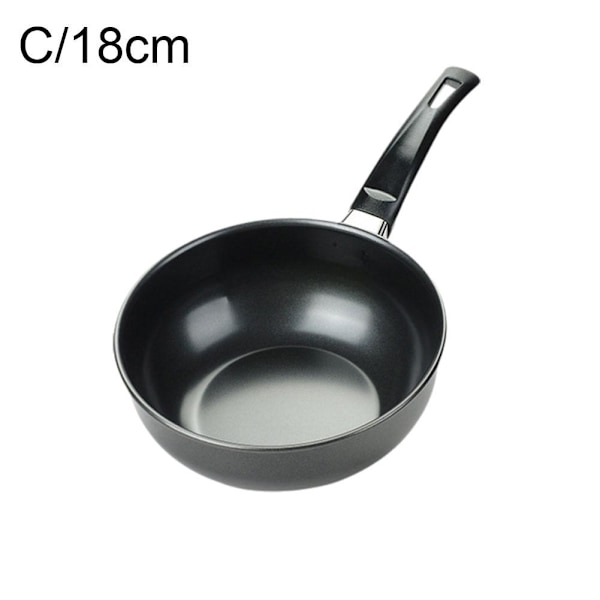 Icke-klibbig Stock Pot Mini Induktionshäll Icke-klibbig Gryta Hushåll blackC 18 cm