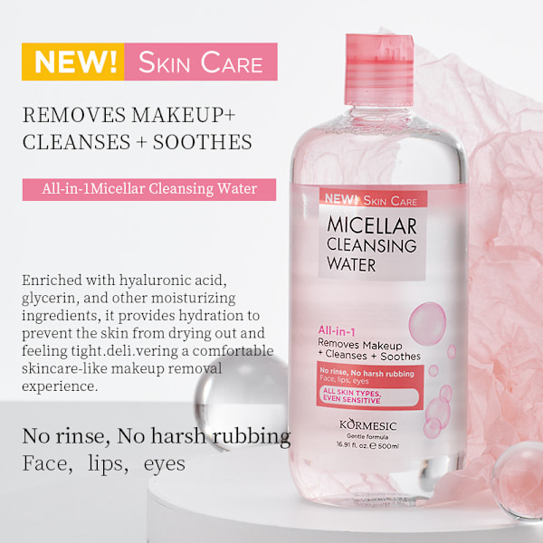 Makeupfjerner Ansigtsrens Aminosyre Makeupfjerner 300ml