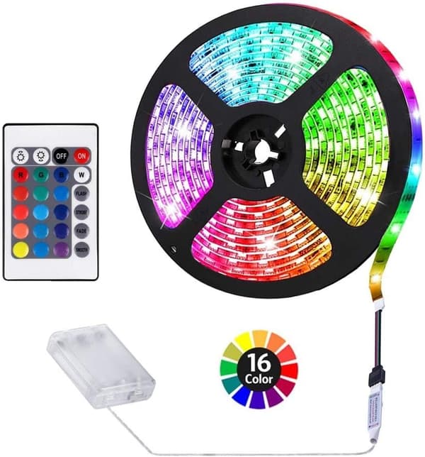 Batteridrevne LED-strips - 2 meter, DIY-dekorasjon