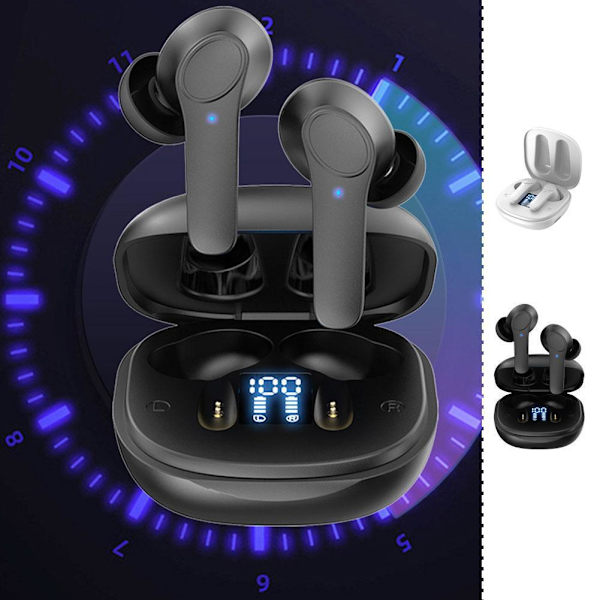 Stöd för 144 språk Smarta Översättningshörlurar Realtids Röstöversättare/ Black 1set