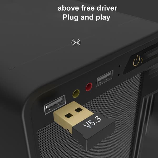 USB Bluetooth 5.3 Trådløs Lyd Musikk Stereo Adapter PC-mottaker Dongle R2A9
