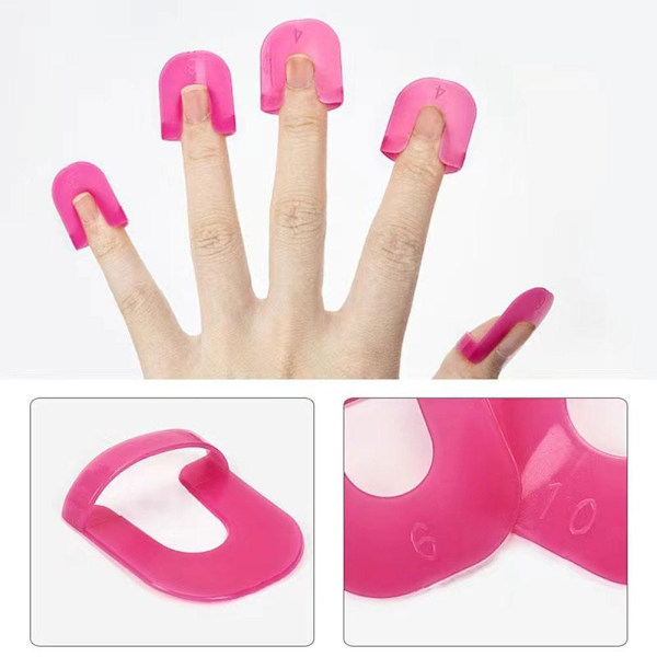 U-formade Nagellacksskydd Böjd Form Fingerverktyg Guide Mall Manikyr Konst Nagel K1c0