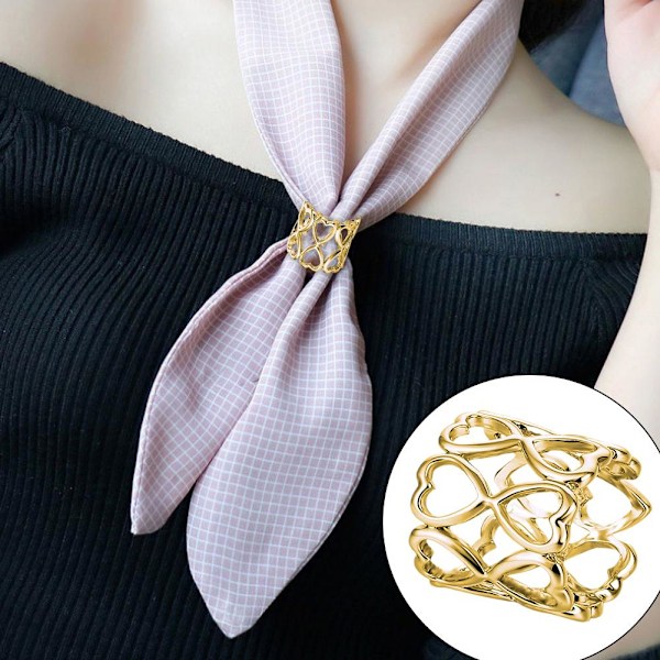 Sjal Knapp Lyx Atmosfäriska Halsdukar Elegant Minimalistisk Parti Sjal Clip O D1U5 sliver one-size