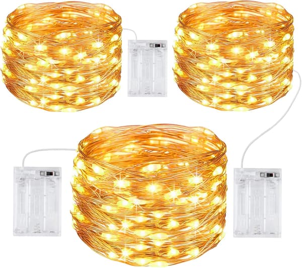 Batteridrivna sagoljus - 3-pack