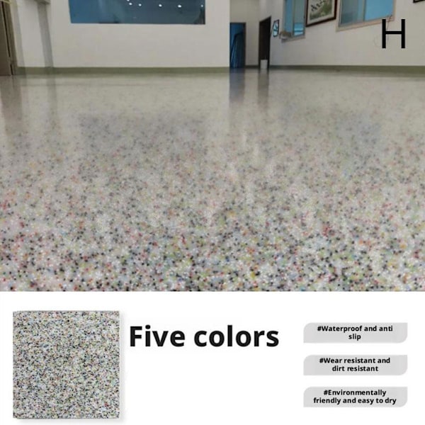 LQQDREX Högglans Marmoreffekt Epoxigolvfärg, Snabbtorkande colorful One size