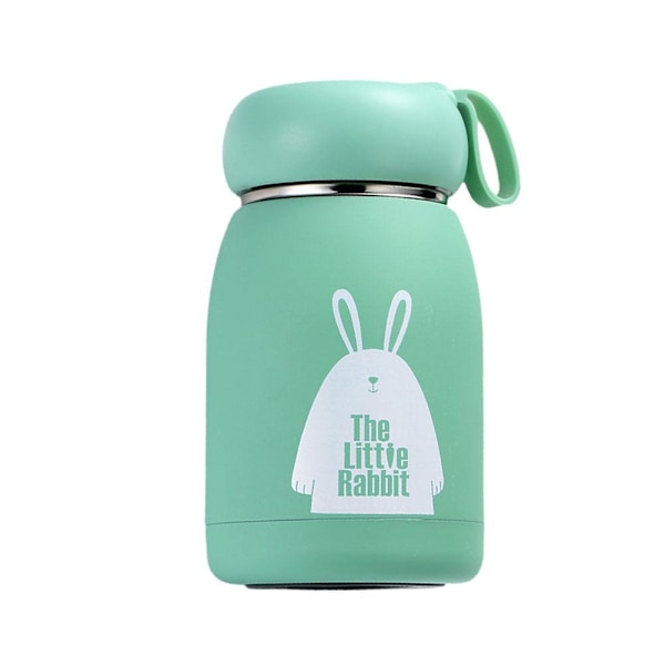 Söt Vakuumkopp Bärbar Termisk Rostfritt Stål Isolering Ko green 320ml