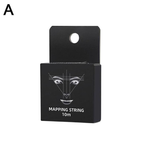 Black White Eyebrow Mapping String, Pre-inked Eyebrow Thread Lin black One-size