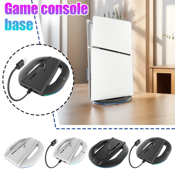 För Ps5 Pro/Slim Konsol Halkfri Bas Fäste Hållare Gaming Ac black Colorful Model