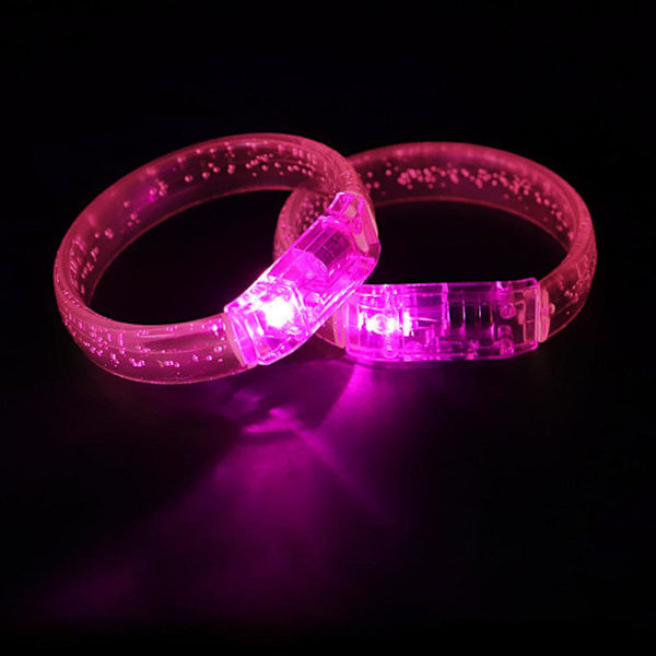 2 st Blinkande Armband Luminous Bangle Färgglada Armband Fest Glöd 7 color 2pcs