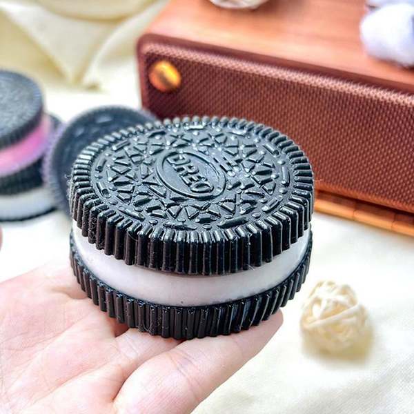Oreo Cookie Kläm Leksak Stresslindring Kex Nyp Barn Presenter Lera Musik H1n0 Black 1pcs