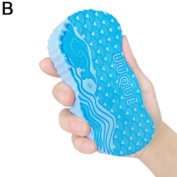 Färgglad Svampbad Gnuggande Lera Rengörande Badservetter blue 1pcs