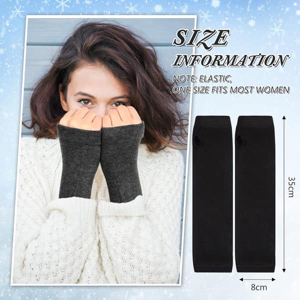 2 par armvarmere fingerløse handsker - Unisex