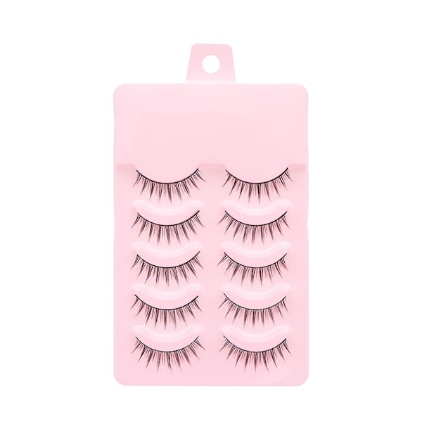 5 Par 3D Faux Lashes Naturliga Falska Fransar Fluffiga Mjuka Wispy  007 5 pairs