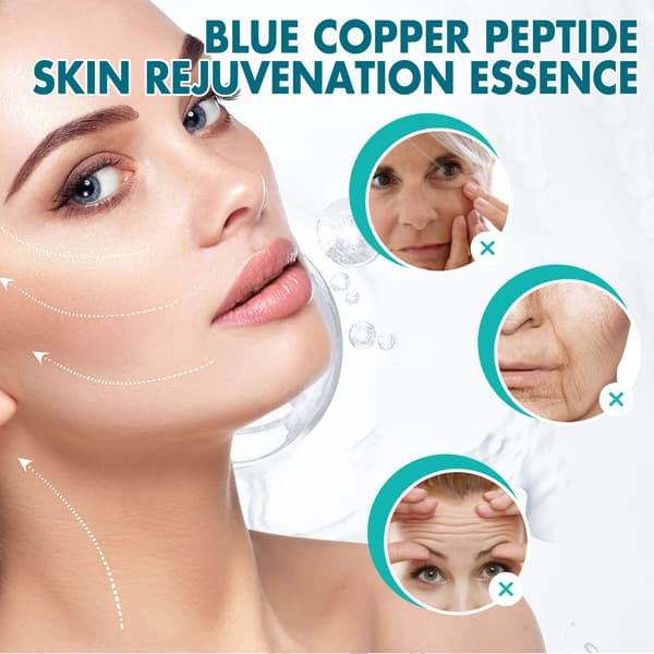 Blå Kobberpeptid Ansigtskapsel Essens - Opstrammer Huden, Lysner Teinten, Forfriskende Ansigts Serum