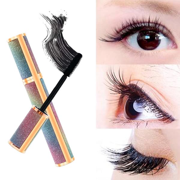 Mascara 4D Øyenvippe Vanntett Silkefiberforlengelse Kvinner Varige Vipper B0F2