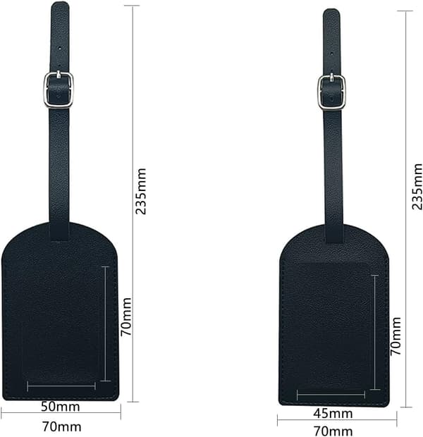 4PCS Bagagebrickor Läder Svart - Vattentäta & Snygga