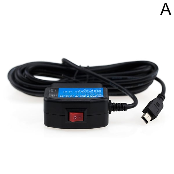 24 timmars parkeringsövervakare laddare OBD till USB adapter strömkabel Mini USB Straight