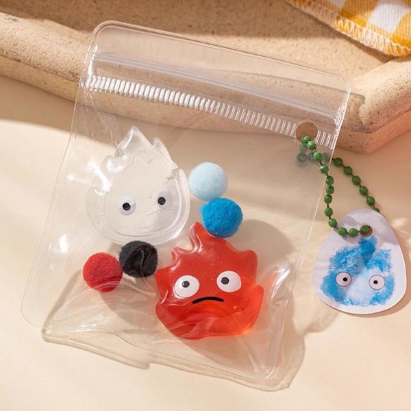 Klämleksaker Avstressleksak Calcifer Elddemon Hayao Miyazaki Blue Little