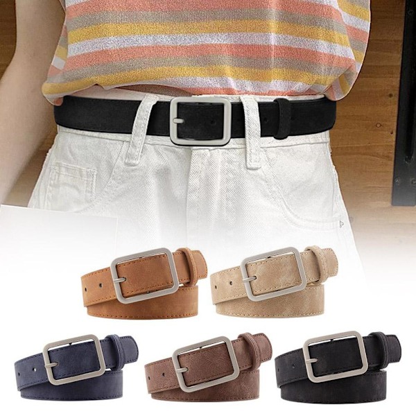 Dam Breda Modebälte Kvinnor Midjebälte Elastisk Stretch Brown One size