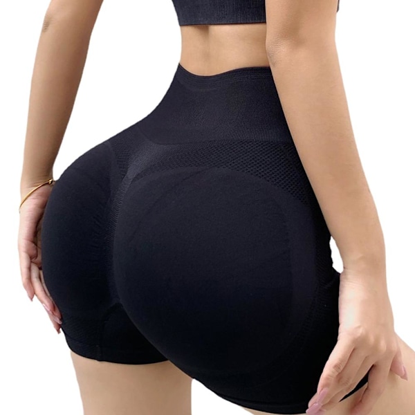 Yoga Shorts Höftlyftande Träning Anti-Glidning Snabbtorkande yellow L/XL