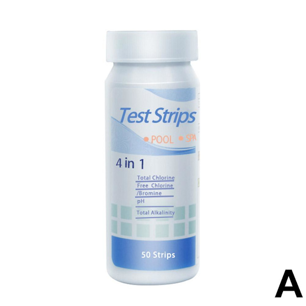 Klor Dip Testremsor Pool Vatten SPA Badtunna PH TestpapperHot~ One bottle 50pcsA 4N1