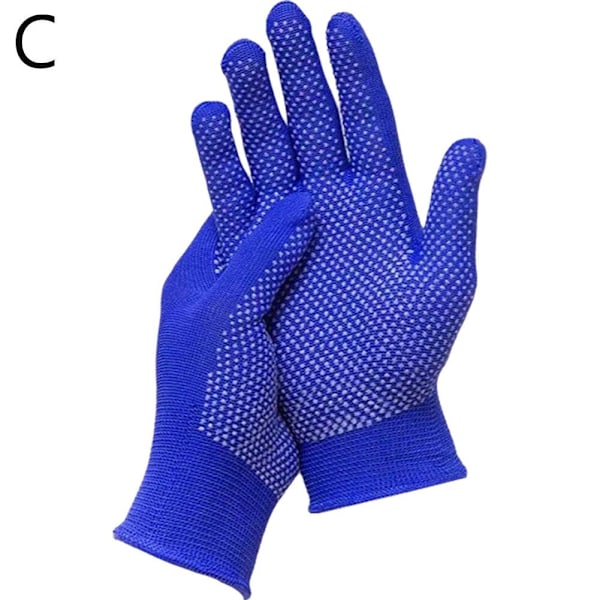 Nylon PU-belagda Grepparbetshandskar Säkerhetshandskar Byggare Trädgård Tunna A Black 1 Pair